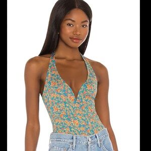 Free people Floral Halter Neck Women Top free people NWT
